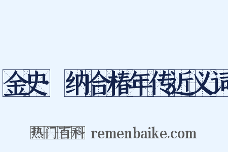 金史·纳合椿年传近义词是什么意思的图片